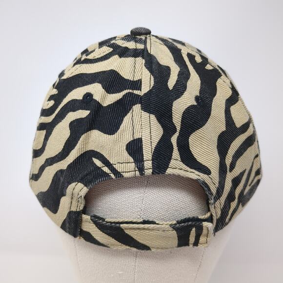 Cruise Club Strapback Baseball Cap Multicolor OS Adjustable Zebra Print Blank - Picture 6 of 10